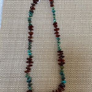Amber and turquoise necklace